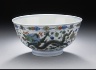 China, Jiangxi Province, Jingdezhen / Pair of Bowls (Wan) with Dragons Chasing Flaming Pearl / Qing dynasty, Kangxi mark and period, 1662-1722