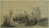 Lucas van Uden / Study of Shrubs and Reeds by a Stream / c. 1645