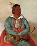 George Catlin / Mó-sho-la-túb-bee, He Who Puts Out and Kills, Chief of the  Tribe / 1834
