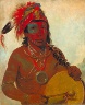 George Catlin / Tóh-to-wah-kón-da-pee, Blue Medicine, a Medicine Man of the  Ting-ta-to-ah Band / 1835