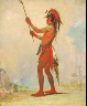 George Catlin / We-chúsh-ta-dóo-ta, Red Man, a Distinguished Ball Player / 1835