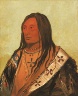 George Catlin / Táh-zee-keh-dá-cha, Torn Belly, a Distinguished Brave / 1832