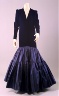 Yves Saint Laurent / Evening dress and jacket midnight blue jacket, blue-black dress / 1980