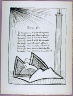 Oscar Dominguez / Page of  the poem  Couvre-feu in the book Poésie et verité 1942 by Paul Eluard  (Paris: Roger Lacourière, 1947) / 1947