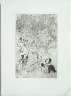 Marc Chagall / Untitled, between pgs. 82 and 83, in the book Les Sept péchés capitaux (The Seven Deadly Sins) by multiple authors (Paris: Simon Kra, 1926). / 1926