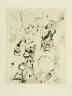 Marc Chagall / "Les Peintres" (The House Painters), plate XXIII,  in the book Les ?mes mortes (Dead Souls) by Nicolas Gogol (Paris: Tériade Éditeur, 1948), vol. 1 of 2 / 1923 - 1927