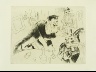 Marc Chagall / "Les Cartes ? Jouer," plate XXIV,  in the book Les ?mes mortes (Dead Souls) by Nicolas Gogol (Paris: Tériade Éditeur, 1948), vol. 1 of 2 / 1923 - 1927