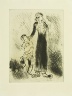 Marc Chagall / "Le Père De Tchitchikov Lui Donne Une Correction," plate LXXX, in the book Les ?mes mortes (Dead Souls) by Nicolas Gogol (Paris: Tériade Éditeur, 1948), vol. 2 of 2 / 1923 - 1927