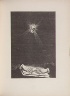 Max Ernst / Untitled, illustration 33, in the book Dernier  Cahier (with 3 sub-volumes) 1) Jeudi, 2) Vendredi, 3) Samedi. Élement: 1) Le Noir, 2) La Vue, 3) L'élément,  Example: 1) "Le rire du doz l'ile de paques", 2) "L'interieur", 3) "La cled des chants", in the book Une semaine de Bonté ou les sept éléments capitaux (Paris: Editions Jeanne Bucher, 1934); volume 5 of 5 / 1934