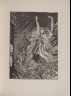 Max Ernst / Untitled, illustration 43, in the book Dernier  Cahier (with 3 sub-volumes) 1) Jeudi, 2) Vendredi, 3) Samedi. Élement: 1) Le Noir, 2) La Vue, 3) L'élément,  Example: 1) "Le rire du doz l'ile de paques", 2) "L'interieur", 3) "La cled des chants", in the book Une semaine de Bonté ou les sept éléments capitaux (Paris: Editions Jeanne Bucher, 1934); volume 5 of 5 / 1934