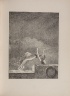 Max Ernst / Untitled, illustration 47, in the book Dernier  Cahier (with 3 sub-volumes) 1) Jeudi, 2) Vendredi, 3) Samedi. Élement: 1) Le Noir, 2) La Vue, 3) L'élément,  Example: 1) "Le rire du doz l'ile de paques", 2) "L'interieur", 3) "La cled des chants", in the book Une semaine de Bonté ou les sept éléments capitaux (Paris: Editions Jeanne Bucher, 1934); volume 5 of 5 / 1934