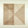 Sol Lewitt / Pl. 7 from the set, Squares With A Different Line Direction in Each Half Square / 1971