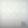 Sol Lewitt / All double combinations (superimposed) of six geometric figures (circle square, triangle, rectangle, trapezoid and parallelogram) / 1977