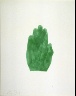 Jim Dine / Untitled (green hand) from the book The Poet Assassinated  by Guillaume Apollinaire, translated by Ron Padgett (New York: Tanglewood Press, Inc., 1968) / 1968