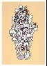 Jean Dubuffet / Protestator from the Portfolio "Presences Fugaces" / 1973