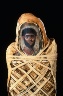 Artist not recorded / Mummy of a man, with funerary portrait / about AD 200