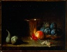 Jean-Sim??on Chardin / Fruit and a Silver-Gilt Goblet on a Ledge / not dated