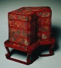 Japan, Ryukyu Islands, Edo Period / Tiered Food Box with Stand / Late 18th Century