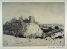 George Houston / [landscape with a castle ruin on a hill] / 19th - 20th century