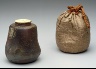 Artist unknown / Covered tea caddy (Chaire) and presentation bag (Shifuku) / 16th century - 17th century