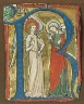 Probably made at the convent of Sankt Katharinenthal, Lake Constance / The Initial R, with the Annunciation, from a Gradual / ca. 1300