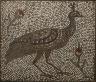 Roman or Byzantine / Mosaic with a Peacock and Flowers / 3rd?4th century