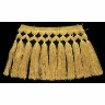 probably French / YELLOW KNOTTED FRINGE / 1840-1900