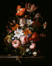 Rachel Ruysch / Flowers in a Glass Vase / 1704