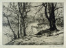 George Houston / [landscape with trees by a stream] / 19th - 20th century