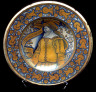 Unknown / Plate with bearded man / circa 1520 - 1525