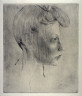 Pablo Picasso / Tête de femme de profil (Head of a Woman in Profile), from La suite des saltimbanques (The Acrobats Set) / 1905