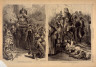 Charles Stanley Reinhart / A Romish Festival -and- A Mohammedan Festival - two illustrations from p.348 Harper's Weekly  26 April 1873 / 19th Century