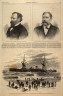 Granville Perkins / Two Portraits -and- The Wreck of the Steamship "Rusland" - p.265 Harper's Weekly 7 April 1877 / 19th Century