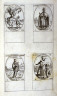 Jacques Callot / St. Angelus, Guardian, March 1; St. Simplicius, Pope, March 2;  St.  Cunegund, Empress and Virgin,  March 3; St. Lucius,Pope, March 4; eighteenth plate  from  the book, Les IMAGES DE TOUS/LES SAINCTS ET SAINTES /DE LANNÉE... (Images of All the Saints ofthe Year...)(Paris: Chez Israël Henriet, 1636) / 1636