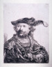 Rembrandt Harmensz van Rijn / Self-Portrait with a Velvet Cap with Plume / 1638