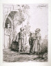 Rembrandt Harmensz van Rijn / Three Oriental Figures (Jacob and Laban) / 1641