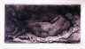 Rembrandt Harmensz van Rijn / Negress Lying Down / 1658