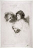 Rembrandt Harmensz van Rijn / Three Heads of Women: One Asleep / 1637