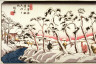 Eisen / Itabana, Station15 on the Kisokaido (Itabana), from the series Sixty-nine Stations of the Kisokaido (Kisokaido rokujukyu tsugi no uchi) / circa 1835 - 1836