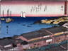 Hiroshige / Shinagawa,  no. 2 from a series of Fifty-three Stations of the Tokaido (Tokaido gojusantsugi) / circa 1838 - 1840