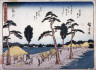 Hiroshige / Fukuroi, no. 28 from a series of Fifty-three Stations of the Tokaido (Tokaido gojusantsugi) / circa 1838 - 1840