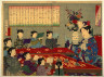 Toyohara Kunichika / The Meiji Empress Teaching Children to Read / 1887