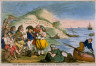 Thomas Rowlandson / Nap Dreading His Doleful Doom or His Grand entry in the Isle of Elba / 1814