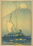 Bertha Lum / Boat Seen Against Mount Fuji / 19th - 20th century