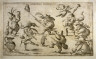 Giuseppe Maria Mitelli / Sonatori sconcertati (Discordant Musicians), from an unnumbered set of twelve caricatures engraved by Giuseppe Maria Mitelli after  Pietro de Rossis drawings / 1686