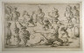 Giuseppe Maria Mitelli / Uberiaconi fumanti (Totally Drunk[not a literal translation]), from an unnumbered set of twelve caricatures engraved by Giuseppe Maria Mitelli after  Pietro de Rossis drawings / 1686