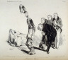 Honoré Daumier / La première blessure!,  pl. 455 from La Caricature (Journal)  No. 218, published 8 January 1835 / 1835