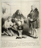 Honoré Daumier / Dis donc, Macaire, que que c'est que cthé dla mère Gibou que nous faisons là?. . . , no. 86 from the series Caricaturana, published in Le Charivari  26 July 1838 / 1838