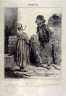 Honoré Daumier / Ah!  fouchtrrra!.... ma femme nous nous chomes-ti amugé nous étions dige-huit, il gni avait ni hommes ni femmes, nous étions tous Auvergniats fouchtrrrrrrra!!!!!........ no. 5 from the series Vulgarités publiushed in Le Charivari, 11 July 1841 / 1841