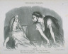 Honoré Daumier / Oedipe./ Moi-même en le perçant, je sentis dans mon âme,/ Tout vainqueur que j'étais....... vous frémissez, madame!  no. 10 from the series Physionomies tragiques / 1851